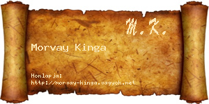 Morvay Kinga névjegykártya